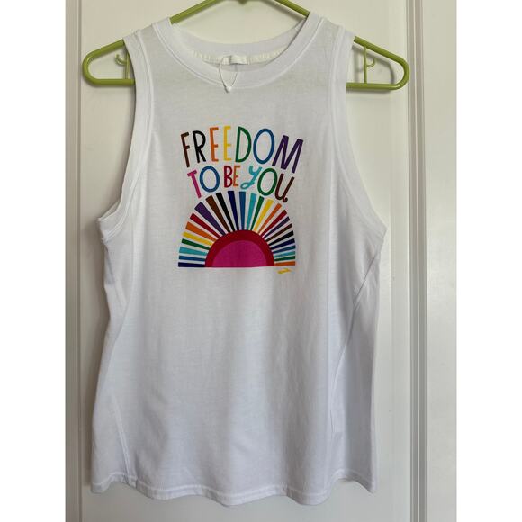 Brooks Running Tank Top Pride Edition Graphic Tank Rainbow Womens Small - Picture 2 of 8